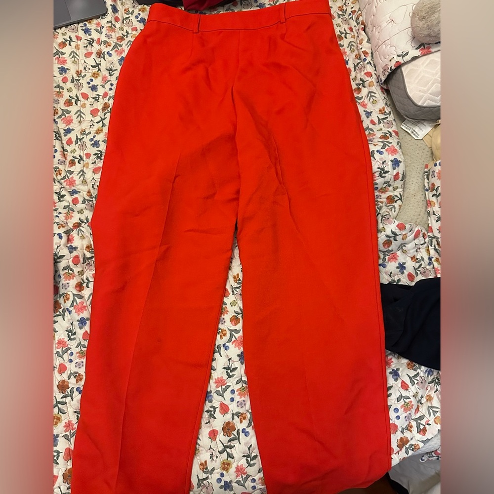 Primark red trousers